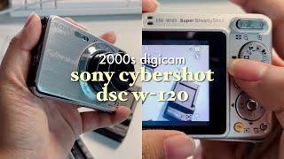   2000s/y2k vintage digicam | sony cybershot dsc w-120  unbox, supplies, export tutorial, results