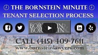 The Tenant Selection Process - The Bornstein Minute