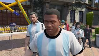 GTA 5 - "Michael Franklin Trevor" Celebrate Argentina Victory Party With Messi!