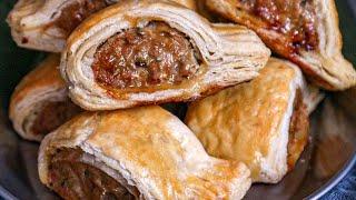 How To Make Sausage Roll Pastry  Recipe || Puff Pastry Recipe  || Foodace Sausage Roll Recipe