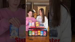 Sister VS sister cereal Match!! Theklemfamily #gaming #funny