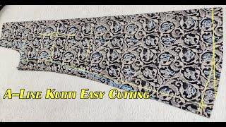 A--Line Kurti Easy Cutting | Kurti/Suit/Kameez Cutting | Easy Sewing Boutique