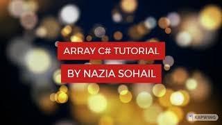 ARRAY C#PROGRAM