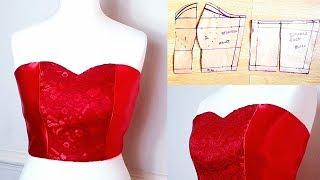 Tube top | Strapless top | Pattern Drafting | Cutting and Sewing |Tube top pattern and sewing