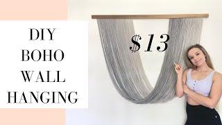 DIY WALL HANGING | AFFORDABLE BOHO DIY DECOR | MACRAME WALL ART