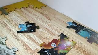 Playing Melissa and Doug Solar System Floor Puzzle