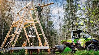 СТРОИМ НОВЫЙ ДОМ-ШАЛАШ В ЛЕСУ | ВОССТАНАВЛИВАЕМ СГОРЕВШУЮ ИЗБУ СВОИМИ РУКАМИ ЗАНОВО - ТАЕЖНЫЙ ДВОР