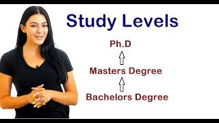 Different Types of Study Levels Education System | Bachelors Masters PHD