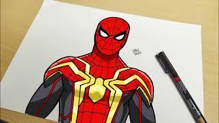 How to draw Spiderman No way Home || New Suit || Step by step