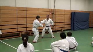 Andre Bertel teaching Karate classes in Germany