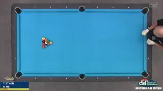 10-BALL ▸ 2021 CSI Michigan Open  ▸ T. Styer vs M. He