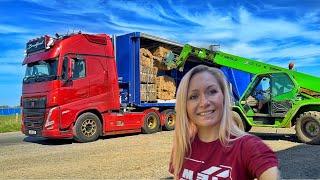 FULL LOAD OF THATCH ROOFING FOR IRELAND | TRUCK PARKING ISSUES