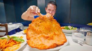 Giant “Elephant Ear” Fried Steak!!  Must-Eat Italian Food in Milan, Italy!