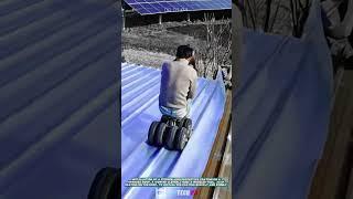 Installation of Spandex Roof Protection Layer with Innovative Skating Technique