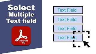 how to select multiple text field in Adobe Acrobat Pro DC PDF Editor