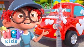Oh, this car needs a wash! 🫧 Car wash song | Cars for Kids | HeyKids Nursery Rhymes