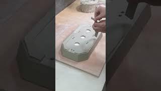 Decoration on stoneware bonsai pot - How I make ornament on a clay slabs pottery