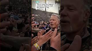 James Hetfield️A warm moment before the stage explosion #shorts  #music #jameshetfield #metallica