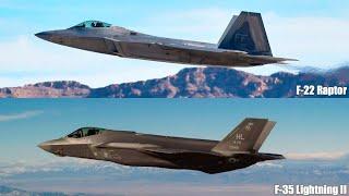 F-22 Raptor vs F-35 Lightning II | LA GRAN BATALLA DE LOS CAZAS DE 5TA GENERACION