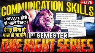 Communcation Skills Semester Most Important Question ONE NIGHT SERIES Polytechnic Exam 2024-25