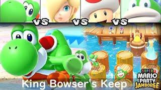 Super Mario Party Jamboree Yoshi vs Rosalina vs Toad vs Spike in King Bowser's Keep