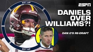 Dan Orlovsky RE-DRAFTS the 2024 NFL Draft QB class  Jayden Daniels OVER Caleb Williams? | Get Up