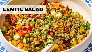 Mediterranean Lentil Salad Recipe | Vegan Salad Recipe