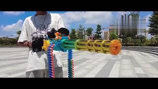 Gatling Nerf Machine Gun at Outdoor Nerf War