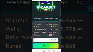 How I Earn 5 CRO Every 24 Hours For Free! With Wizardly  Only $5 Invested #Crypto #Cronos