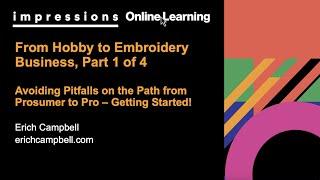 From Hobby to Embroidery Business: Part 1 of 4