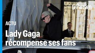 Lady Gaga dévoile deux morceaux devant son hôtel à Paris