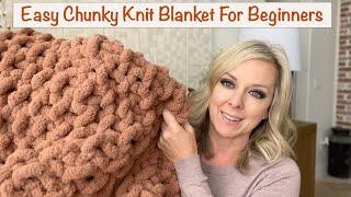 Easy Chunky Knit Blanket For Beginners