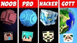 Minecraft NOOB vs. PRO vs. HACKER vs. GOTT: PLANETEN BAUEN in Minecraft