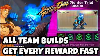 CLEAR HORROR HAKAN TRIAL REALM Team builds to get all rewards Street Fighter Duel