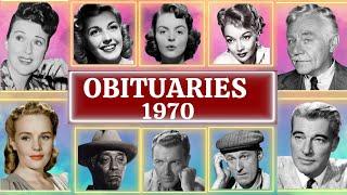 Famous Faces Who Passed Away in 1970 Part 01 OBITUARIES TV