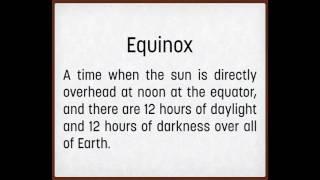 Earth Science - Seasons