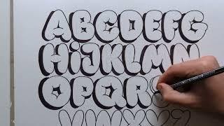 How To Draw Bubble Letters  - Step By Step Tutorial (2023)