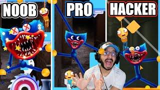 NOOB vs PRO vs HACKER en HUGGY STRETCH! | Juegos Luky