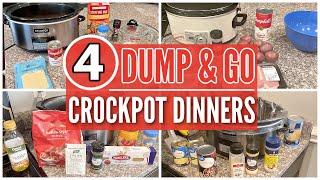 4 Super EASY Slow Cooker Dinner Ideas | The BEST Dump & Go Slow Cooker Recipes