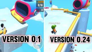 Stumble Guys Old Version Vs New Version || Stumble Guys Version 0.1 Gameplay,secret Maps