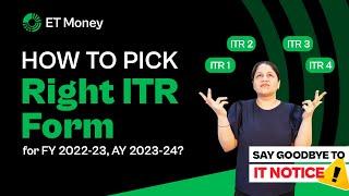 Choosing the correct ITR form | Types of ITR forms | How to choose ITR form to avoid penalty