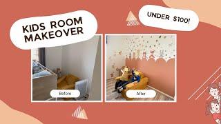 I did Kids Room Makeover for $80!!! Budget friendly kids room makeover