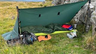 Tarp and Bivy camp on the Cheviot Border ridge