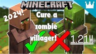 Minecraft 1.21 - How to cure a zombie villager and give him a job!