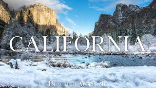 California 4K - Winter Serenity Snowy Peaks and Peaceful Landscapes Await - Calming Piano Music