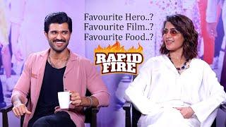 Rapid Fire With Vijay Deverakonda & Samantha @ Kushi Team Interview | Manastars