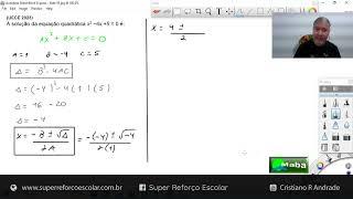 MABA VESTIBULARES  -  UECE  -  2023 - EQUAÇÃO 2º GRAU COM Nº IMAGINÁRIO  -  Com prof. Cristiano