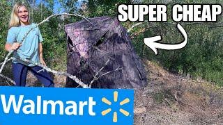 I bought WALMART's cheapest HUNTING BLIND! BEST BUDGET GEAR OR BUST?