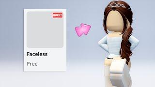 HOW TO BE FACELESS FOR FREE ON ROBLOX 2024 TUTORIAL