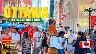 Ottawa Canada  Saturday Walking Tour in 4K UHD (HDR) 60 fps | Ottawa ON Downtown